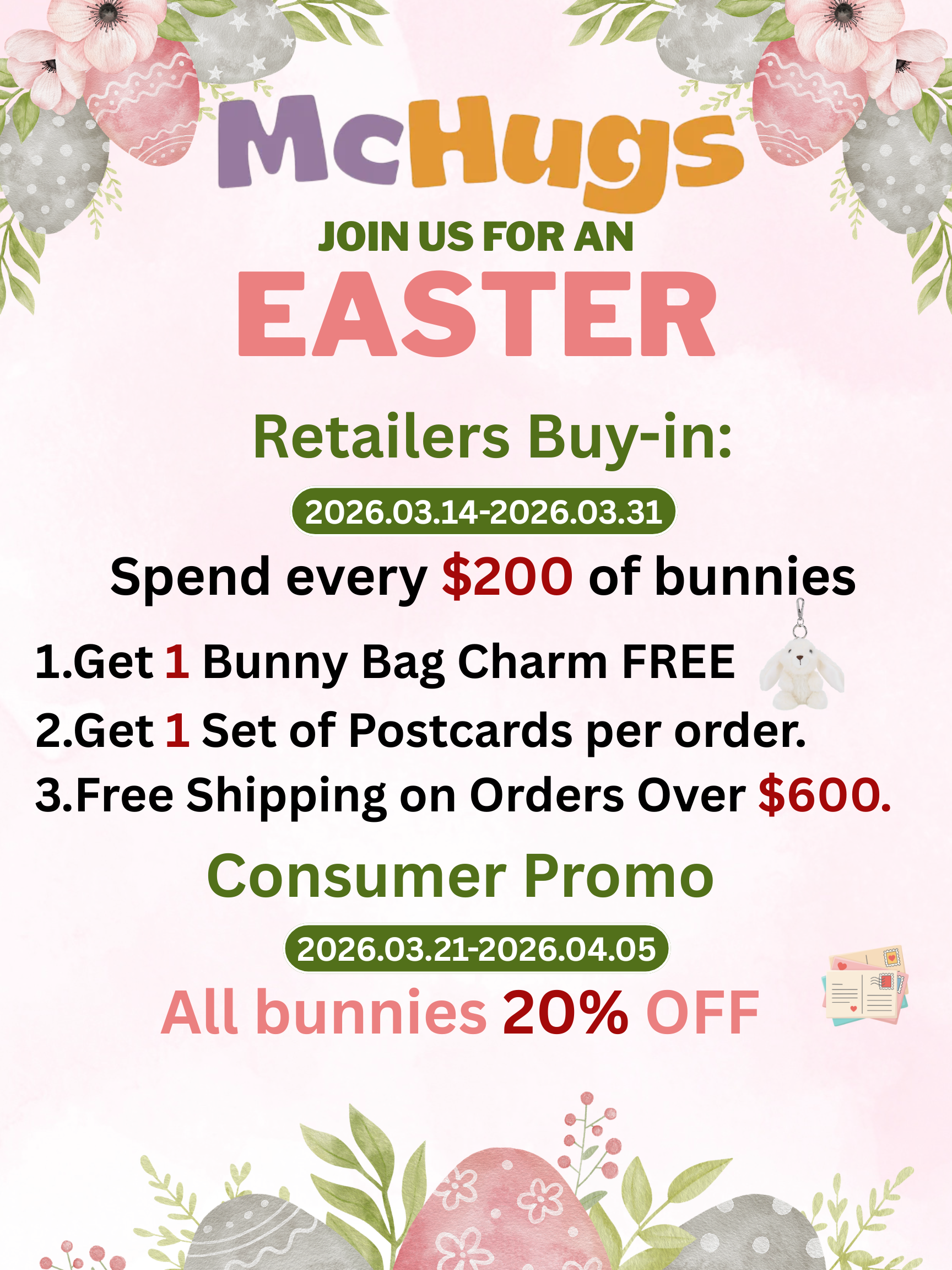 McHugs Easter Promotion