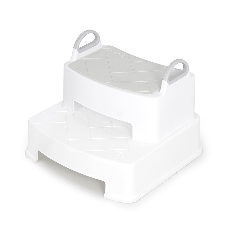 IFAM HERRINGBONE Handle Step Stool Double (WHITE)