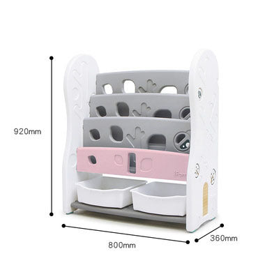 IFAM Design open book shelf 3 level Grey/Pink