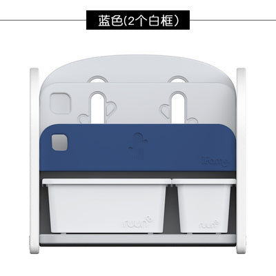 IFAM easy doing front bookshelve 2-White cans Deep Blue(bottom board)