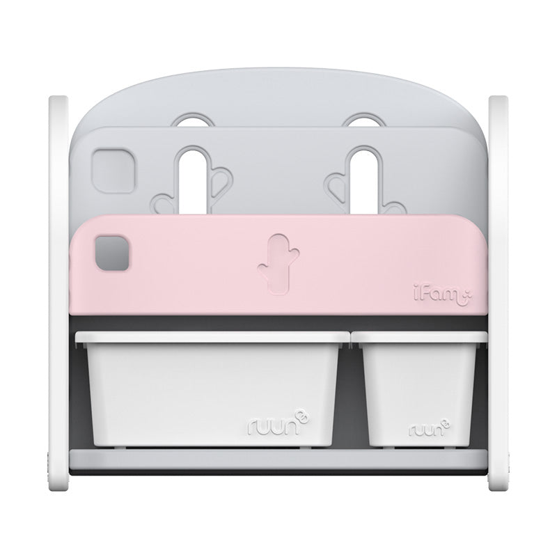 IFAM easy doing front bookshelve 2-White cans Pink(bottom board)