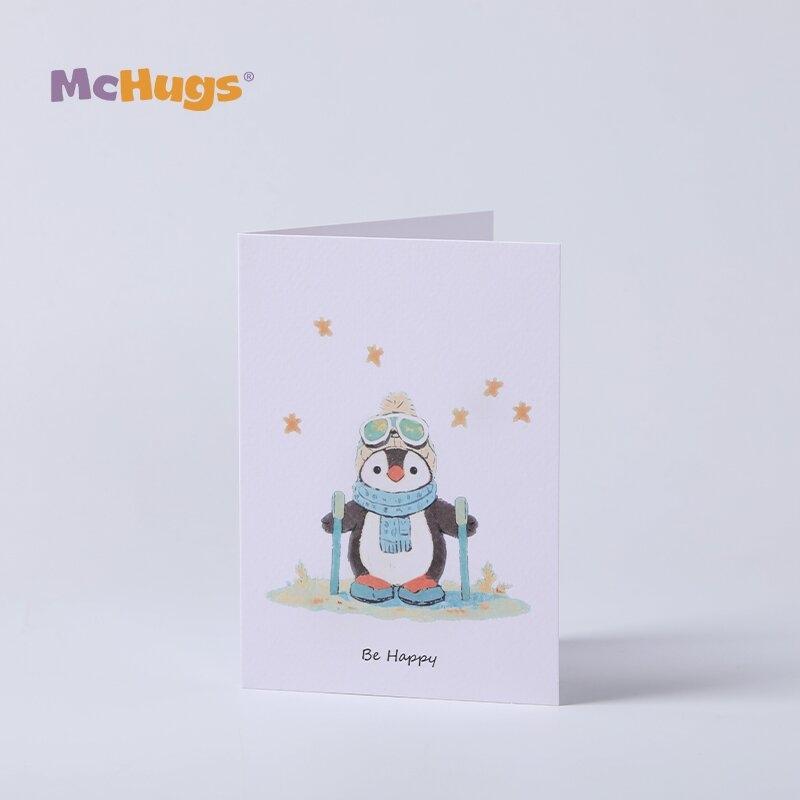 McHugs Skiing Glacier Penguin Postcard