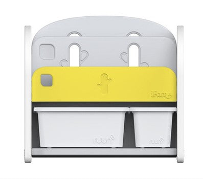 IFAM easy doing front bookshelve 2-White cans Yellow(bottom board)